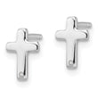 White Ice Sterling Silver Rhodium-plated Diamond Cross Post Earrings - Birthstone Company