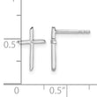 White Ice Sterling Silver Rhodium-plated Diamond Cross Post Earrings - Birthstone Company
