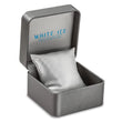 White Ice Sterling Silver Diamond Cuff Bracelet with Rhodium Polish - Birthstone Company