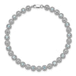 Sterling Silver Rhodium-plated Blue Topaz Diamond Bracelet - Birthstone Company