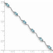 Sterling Silver Rhodium-plated Blue Topaz Bracelet - Birthstone Company