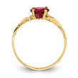 14k January CZ Birthstone Claddagh Ring, Size 5 - Birthstone Company