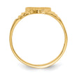 14K Satin Baby Heart Signet Ring