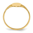 14K Oval Polished Child Signet Ring