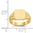 14K Square Polished Baby Signet Ring