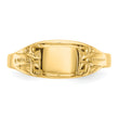 14K Polished Rectangular Baby Signet Ring