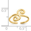 14k Swirl Toe Ring