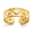 14k Heart Toe Ring