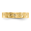 14k Heart Toe Ring