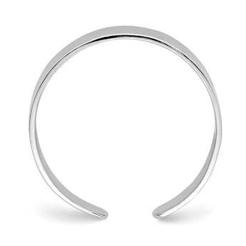 14k White Gold Polished Adjustable Toe Ring