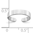 14k White Gold Polished Adjustable Toe Ring