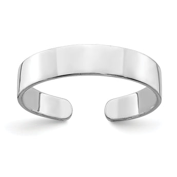 14k White Gold Polished Adjustable Toe Ring