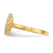 14k Two-tone WithWhite Rhodium CZ Lady of Guadalupe Ring
