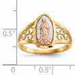 14k Two-tone WithWhite Rhodium Lady of Guadalupe Ring