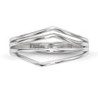 14k White Gold Polished 4-Bar Ring