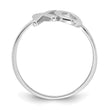 14k White Gold Polished X-O Ring