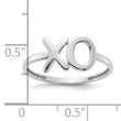 14k White Gold Polished X-O Ring