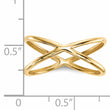 14k Gold Polished Double Ring