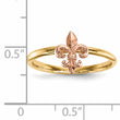 14k Two-tone Polished Fleur de Lis Ring