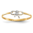 14k WithRhodium CZ Bow Ring