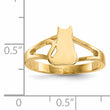 14k Polished Cat Ring