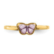 14K Enamel Butterfly Children's Ring