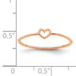 14K Rose Polished Heart Ring
