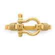 14K Shackle With Rope Edge Ring (Size 7)