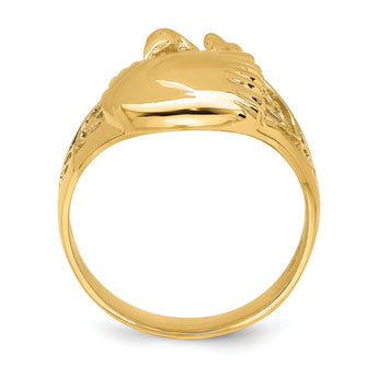 14k Polished Swan Ring