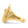 14k Polished Swan Ring