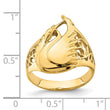 14k Polished Swan Ring