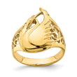 14k Polished Swan Ring
