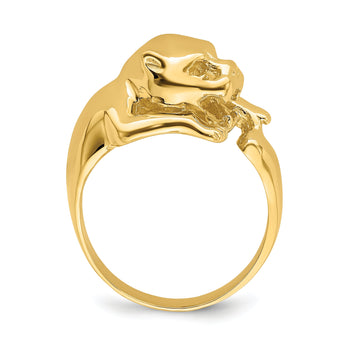 14k Polished Jungle Cat Ring