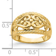 14k Polished Cut-Out Heart Design Band