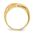 14k Polished Bold Basket Weave Dome Ring