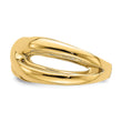 14K Polished With Cut Out Sides  X  Dome Ring
