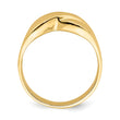 14K Polished   X   Dome Ring