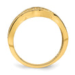 14k Cut-Out Pattern Scalloped Edge Ring