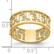 14K Polished Cut Out Greek Key Design Band, Size 7 - Birthstone Company