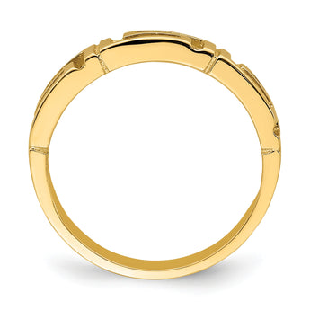 14k Cut-Out Greek Key Band, Size 7 - Birthstone Company