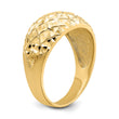 14K  D/C Quilted Pattern Dome Ring