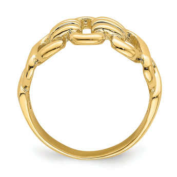 14K Polished Freeform Links Ring