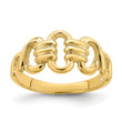 14K Polished Freeform Links Ring