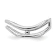 14k White Gold Double Wave Fashion Thumb Ring