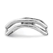 14k White Gold Double Wave Fashion Thumb Ring