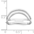 14k White Gold Double Wave Fashion Thumb Ring