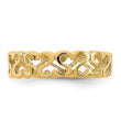 14k Polished Heart Band