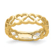 14k Polished Heart Band