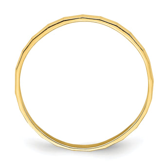 14k Bamboo Texture Band Childs Ring