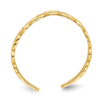 14k Adjustable Heart Toe Ring